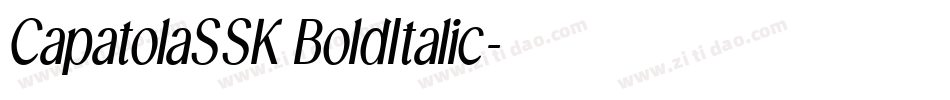 CapatolaSSK BoldItalic字体转换